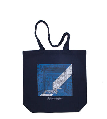 LASER FLAGSHIP STORE 10 YEARS ANNIVERSARY TOTE BAG NAVY