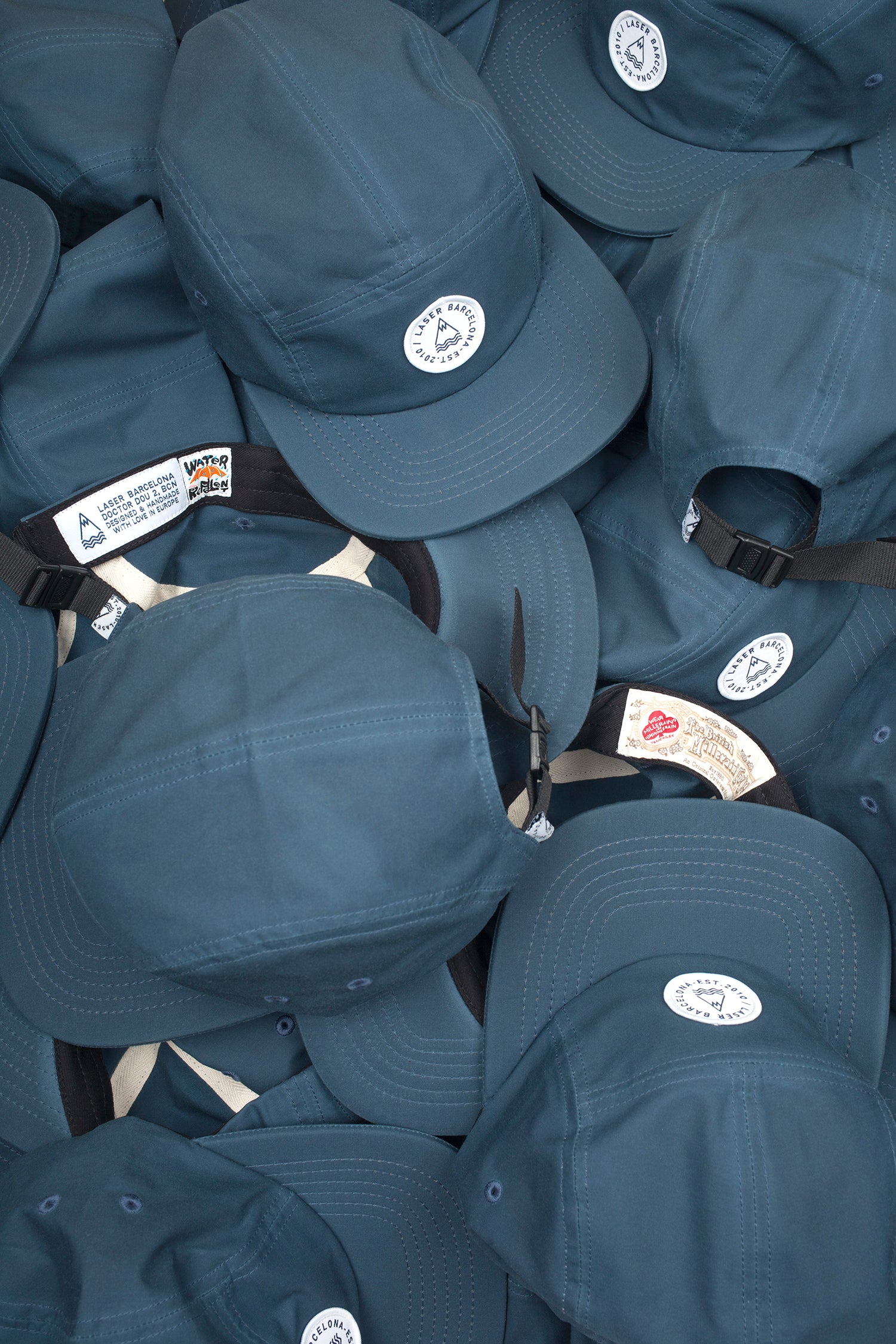 BARCELONETA WAXED COTTON 5 PANEL HAT PETROL – LASER BARCELONA