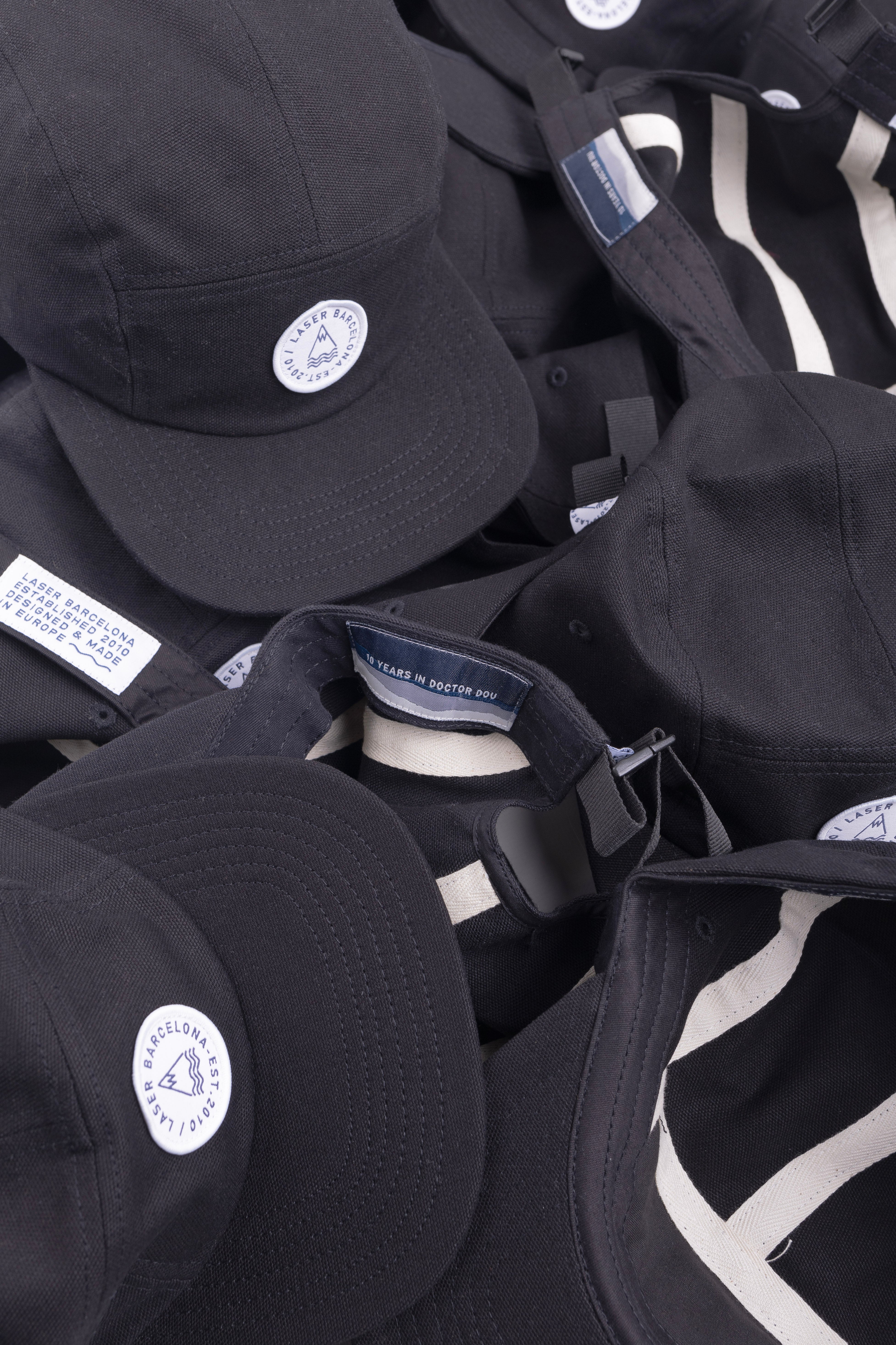 BARCELONETA 5 PANEL HAT BLACK – LASER BARCELONA