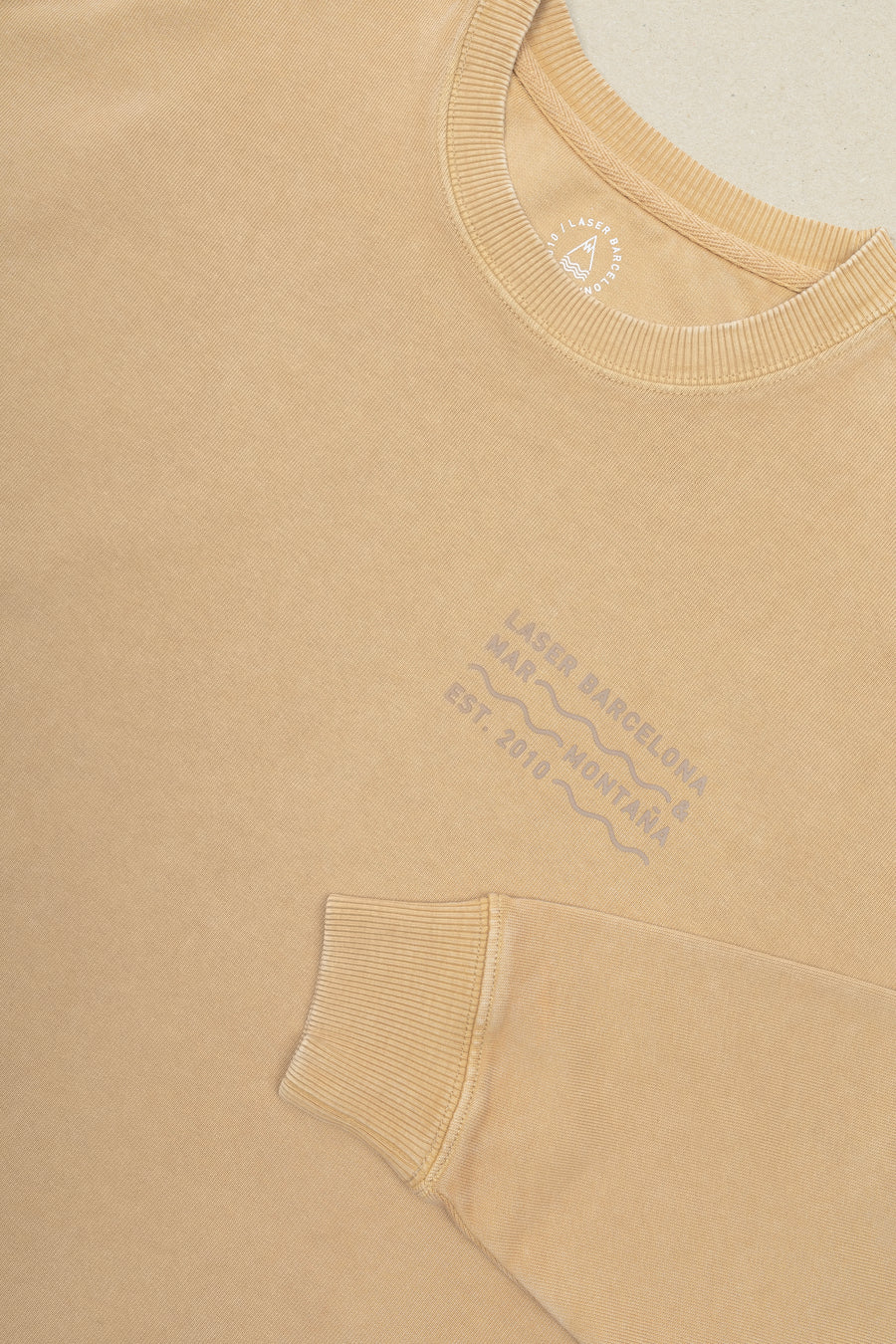 BORNE OVERSIZE CREWNECK FADED SAND