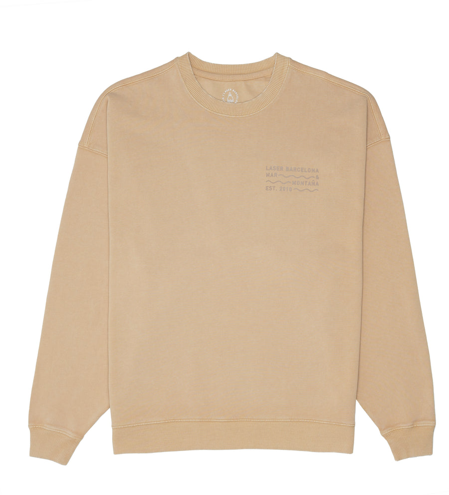 BORNE OVERSIZE CREWNECK FADED SAND