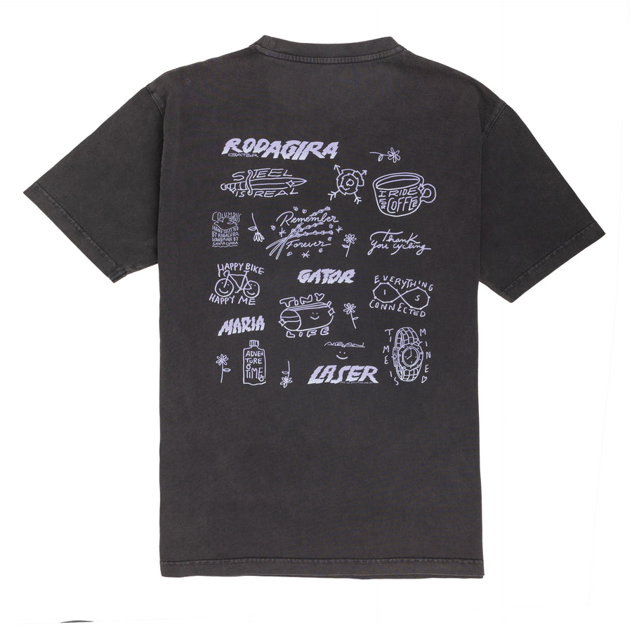 LASER X RODAGIRA TEE FADED BLACK