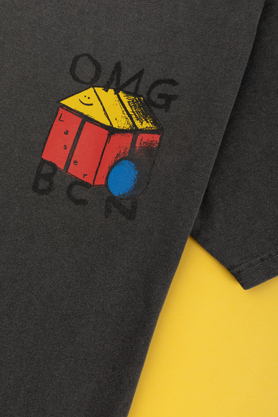 OMG BY LASER BARCELONA TEE FADED STONE