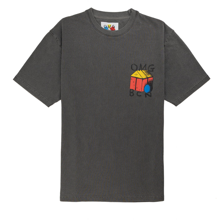 OMG BY LASER BARCELONA TEE FADED STONE