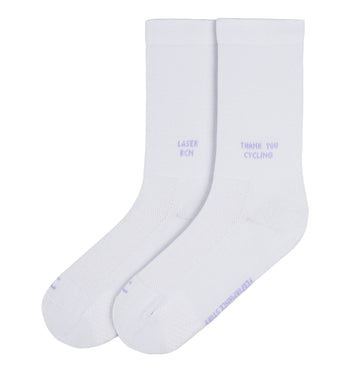 THANK YOU CYCLING PERFORMANCE SOCKS WHITE