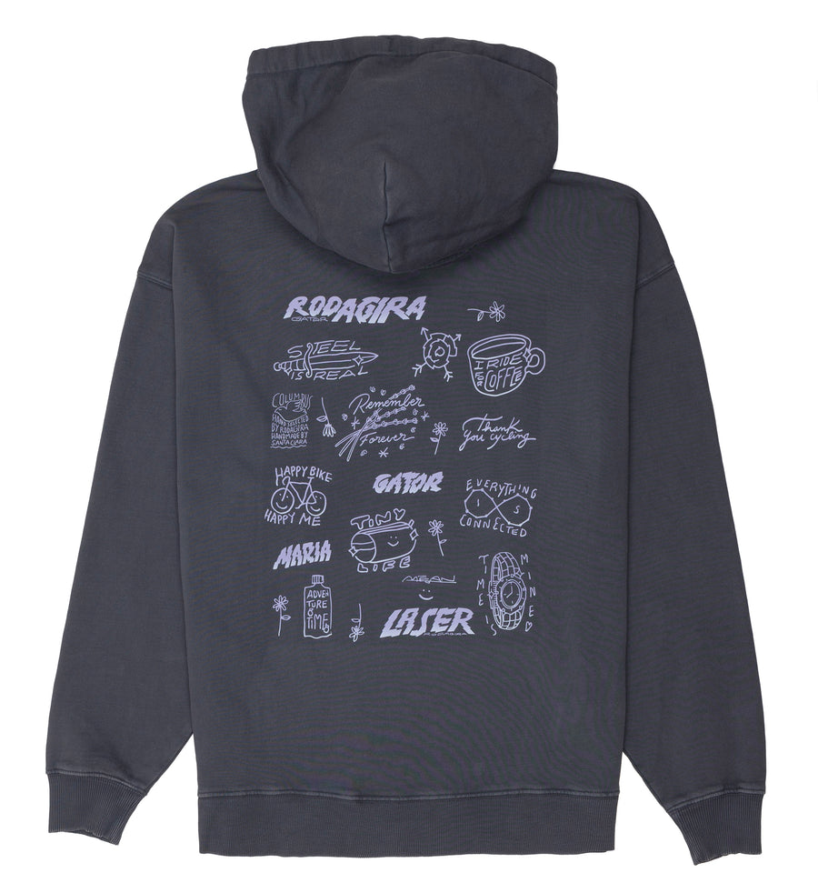 RODAGIRA OVERSIZE HOODIE FADED BLACK