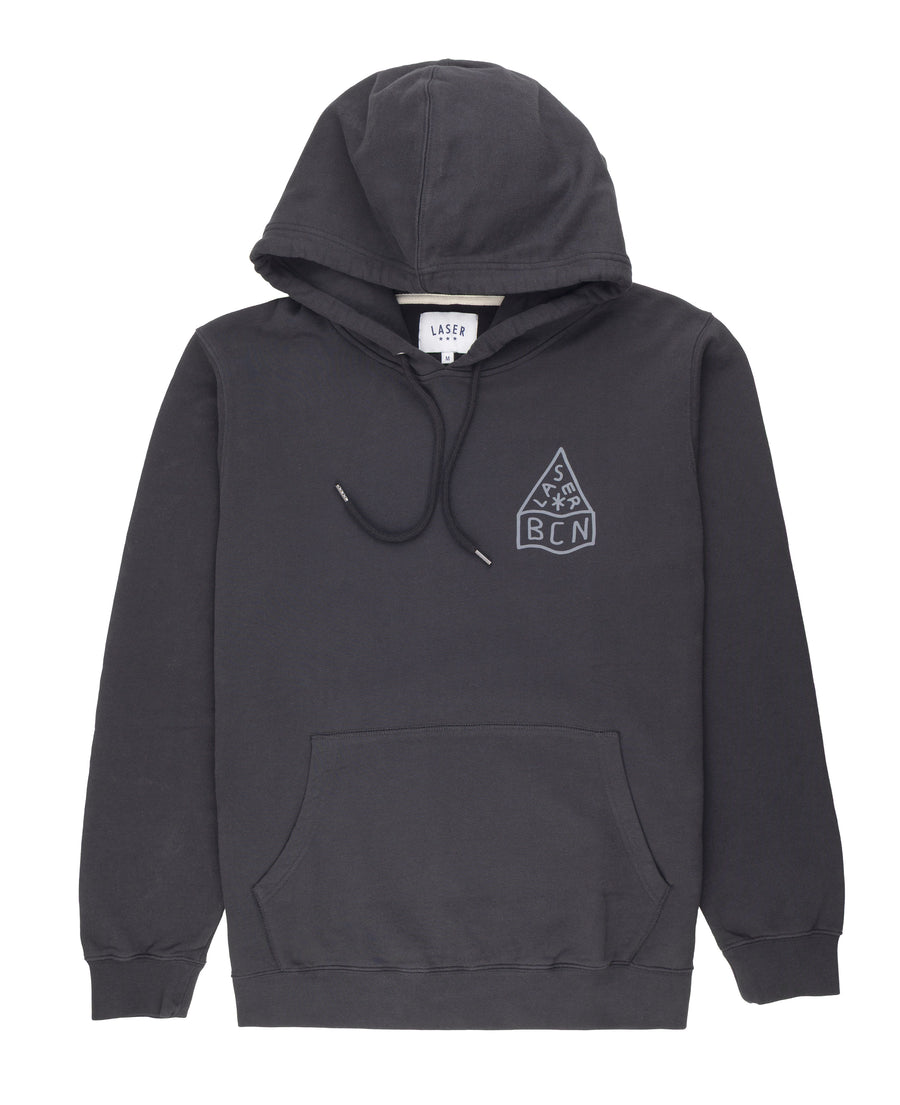 TRAIL OVERSIZE HOODIE FADED BLACK