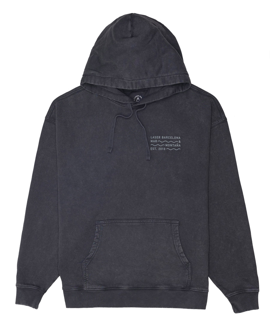 BORNE OVERSIZE HOODIE FADED BLACK