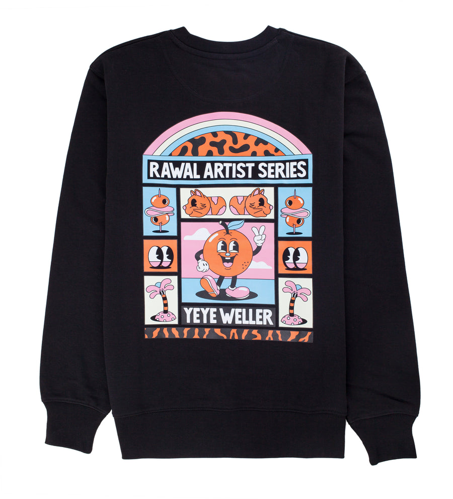 LASER BY YEYE WELLER CREWNECK BLACK