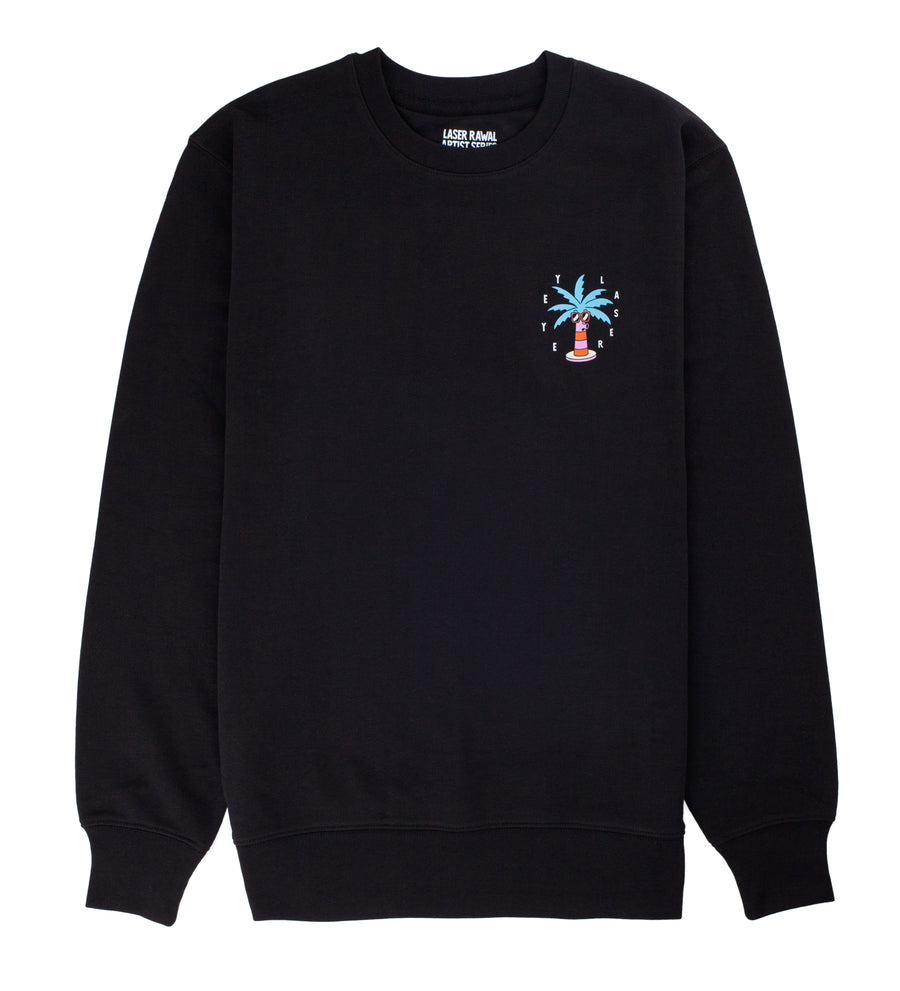 LASER BY YEYE WELLER CREWNECK BLACK