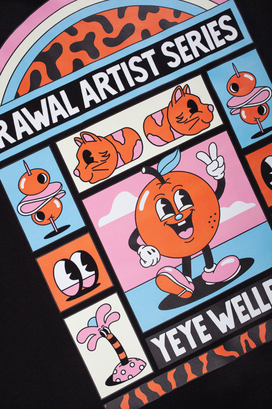 LASER BY YEYE WELLER CREWNECK BLACK