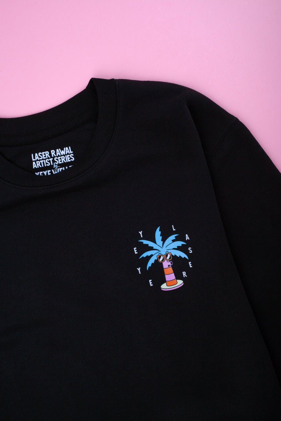 LASER BY YEYE WELLER CREWNECK BLACK